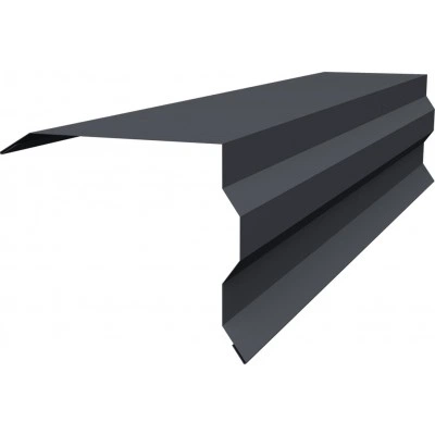Торцевая планка фигурная 100х85 Grand Line 0,45 Drap СТ двухсторонний RAL 7024 мокрый асфальт (2м) — 832053 Торцевая планка фигурная 100х85 Grand Line 0,45 Drap СТ двухсторонний RAL 7024 мокрый асфальт (2м) — 832053