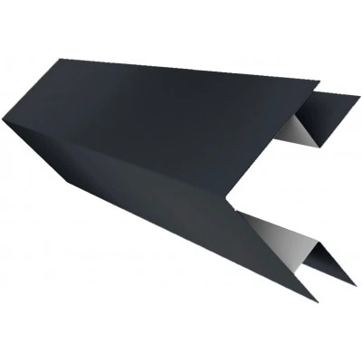 Планка угла внешнего сложного Блок-хаус новый Grand Line 0,45 Drap СТ слим RAL 7024 мокрый асфальт (2м) — 832171 Планка угла внешнего сложного Блок-хаус новый Grand Line 0,45 Drap СТ слим RAL 7024 мокрый асфальт (2м) — 832171