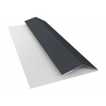 Планка финишная Блок-хаус новый Grand Line 0,45 Drap СТ слим RAL 7024 мокрый асфальт (3м)