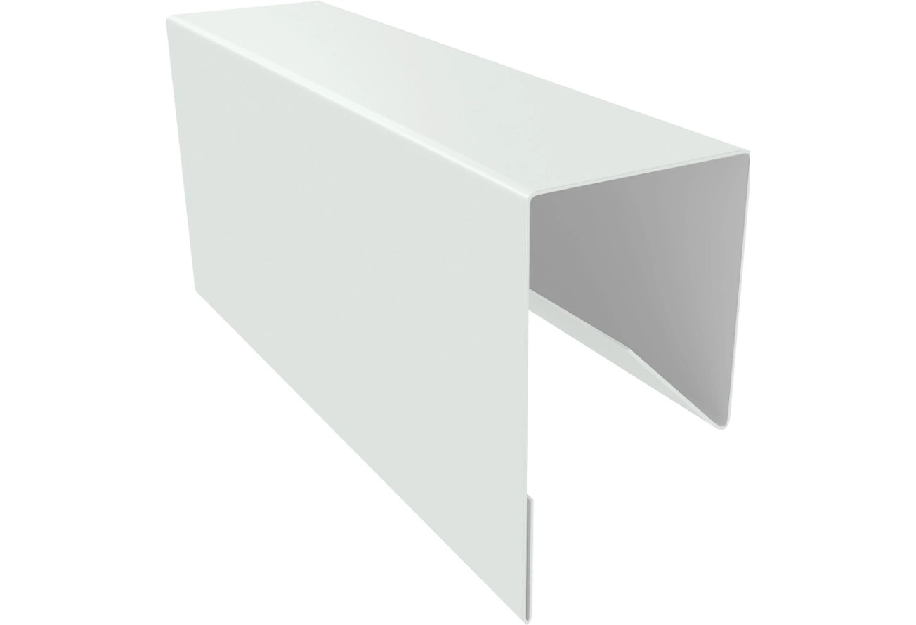 Планка П-образная заборная 17 Grand Line 0,45 ПЭ слим с пленкой RAL 9003 сигнальный белый (2м)