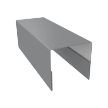 Планка П-образная заборная 20 Grand Line 0,45 ПЭ слим с пленкой RAL 7004 сигнальный серый (3м)