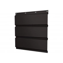 Софит металлический Классик в02 Grand Line без перфорации 0,45 Drap ТХ двухсторонний с пленкой RR 32 темно-коричневый