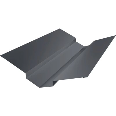 Планка ендовы верхней 88х43х43х88 Grand Line 0,45 Drap ТХ двухсторонний RAL 7024 мокрый асфальт (3м) — 837401
