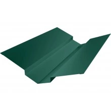 Планка ендовы верхней 88х43х43х88 Grand Line 0,45 ПЭ двухсторонний с пленкой RAL 6005 зеленый мох (3м)