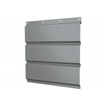 Софит металлический Классик в02 Grand Line полная перфорация 0,45 ПЭ слим с пленкой RAL 7004 сигнальный серый
