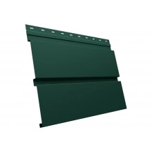 Сайдинг металлический Квадро Брус в02 Grand Line 0,45 ПЭ двухсторонний с пленкой RAL 6005 зеленый мох