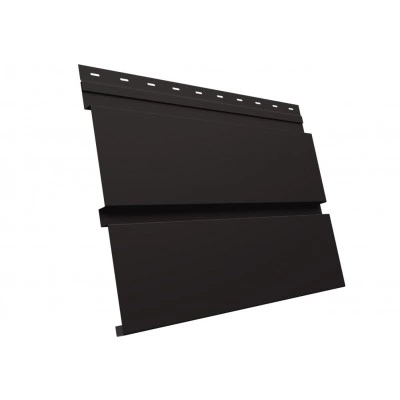 Сайдинг металлический Квадро Брус в02 Grand Line 0,45 ПЭ двухсторонний с пленкой RR 32 темно-коричневый — 838180