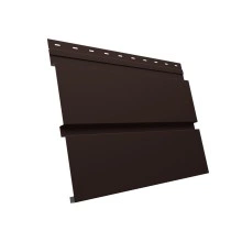 Сайдинг металлический Квадро Брус в02 Grand Line 0,5 Drap с пленкой RAL 8017 шоколад