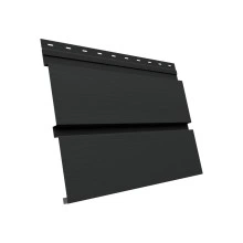 Сайдинг металлический Квадро Брус 3D в02 Grand Line 0,5 Drap ТХ с пленкой RAL 7016 антрацитово-серый