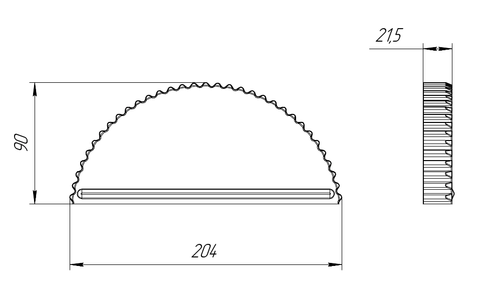 Геометрия: торцевая заглушка конька Grand Line