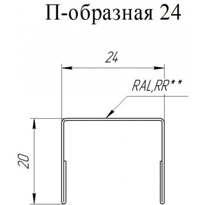 Планка П-образная заборная 24 Grand Line 0,45 Принт Премиум Дымчатый дуб (2м) — 840447 Планка П-образная заборная 24 Grand Line 0,45 Принт Премиум Дымчатый дуб (2м) — 840447
