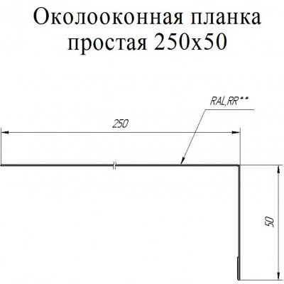 Планка околооконная простая 250х50 Grand Line 0,45 Принт Премиум Дымчатый дуб (2м) — 840685 Планка околооконная простая 250х50 Grand Line 0,45 Принт Премиум Дымчатый дуб (2м) — 840685