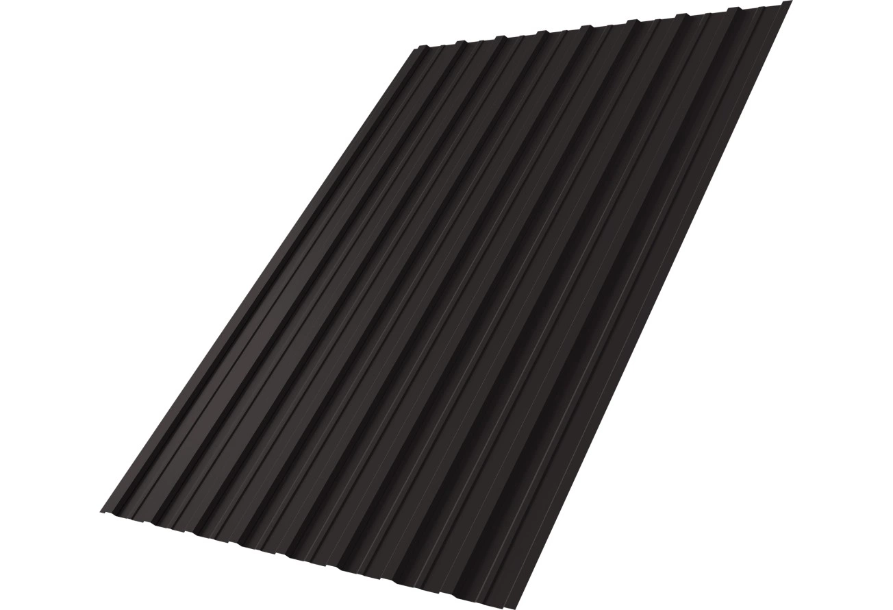 Профнастил С10A Grand Line 0,45 Drap двухсторонний RR 32 темно-коричневый