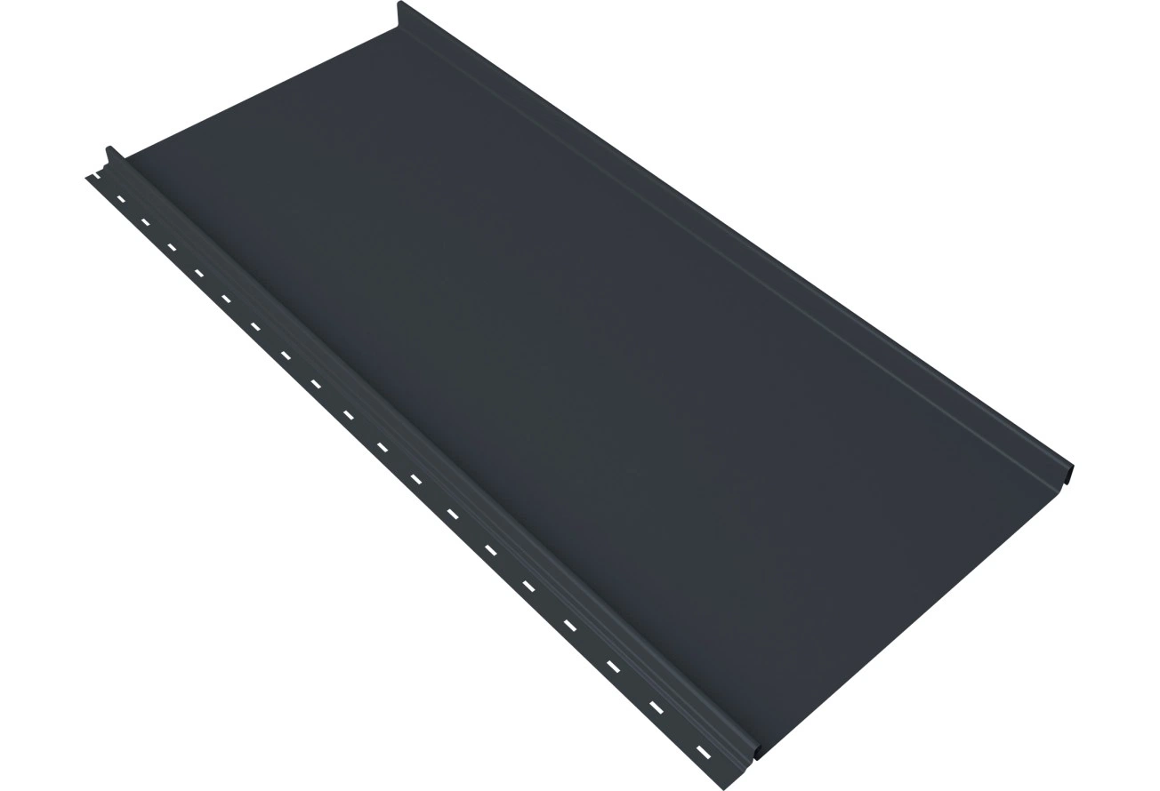 Кликфальц Мини Grand Line 0,45 Drap двухсторонний с пленкой на замках RAL 7024 мокрый асфальт