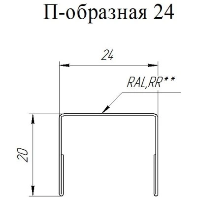 Планка П-образная заборная 24 Grand Line 0,45 Принт Премиум двухсторонний Серое дерево (3м) — 843443