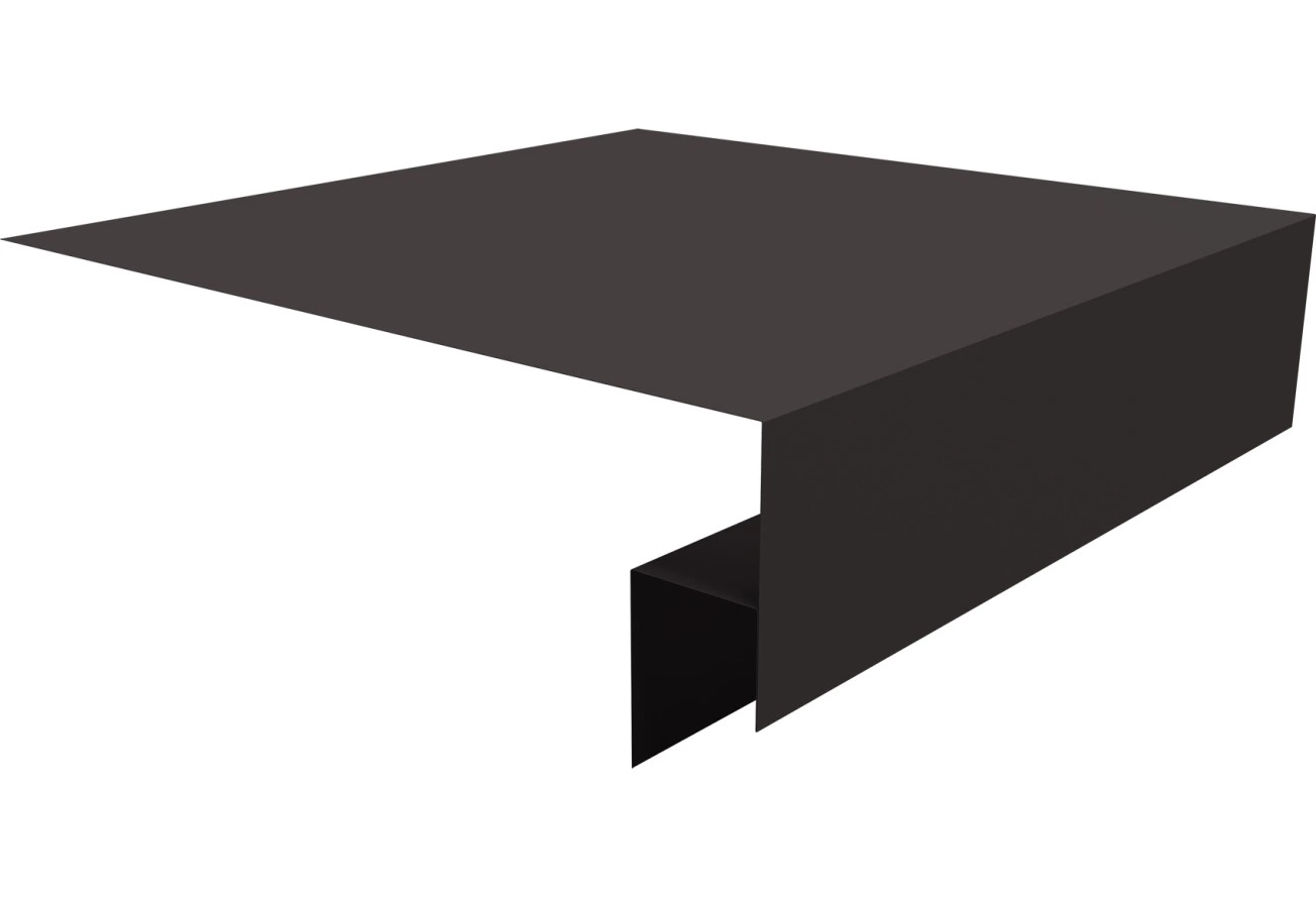 Планка околооконная сложная 200х50х18 (j-фаска) Grand Line 0,45 Drap двухсторонний RR 32 темно-коричневый (3м)