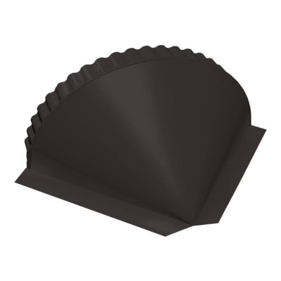 Малая конусная заглушка конька Grand Line 0,45 ПЭ RR 32 темно-коричневый — 084441