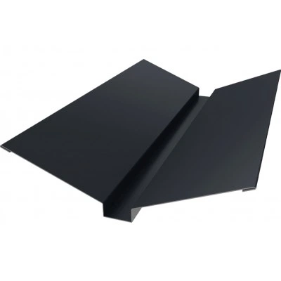 Планка ендовы верхней 115х30х115 Grand Line 0,5 ПЭ слим с пленкой RAL 7024 мокрый асфальт (3м) — 846998