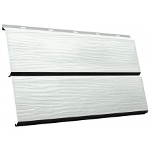 Сайдинг металлический ЭкоБрус 3D Grand Line 0,45 Drap ТХ с пленкой RAL 9003 сигнальный белый